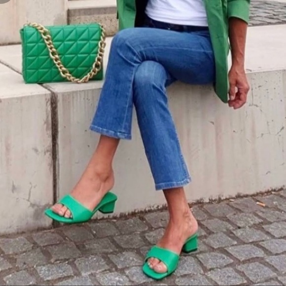 Zara Shoes - Zara green heels Never Been Worn